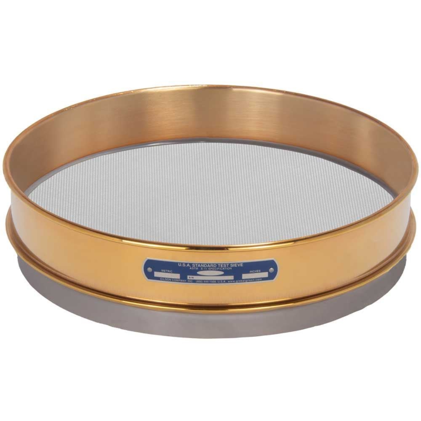 12in Sieve, Brass/Stainless, Intermediate-Height, No.25
