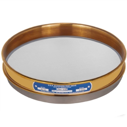 Picture of 8in Sieve, Brass/Stainless, Half-Height, No.230 with Backing Cloth