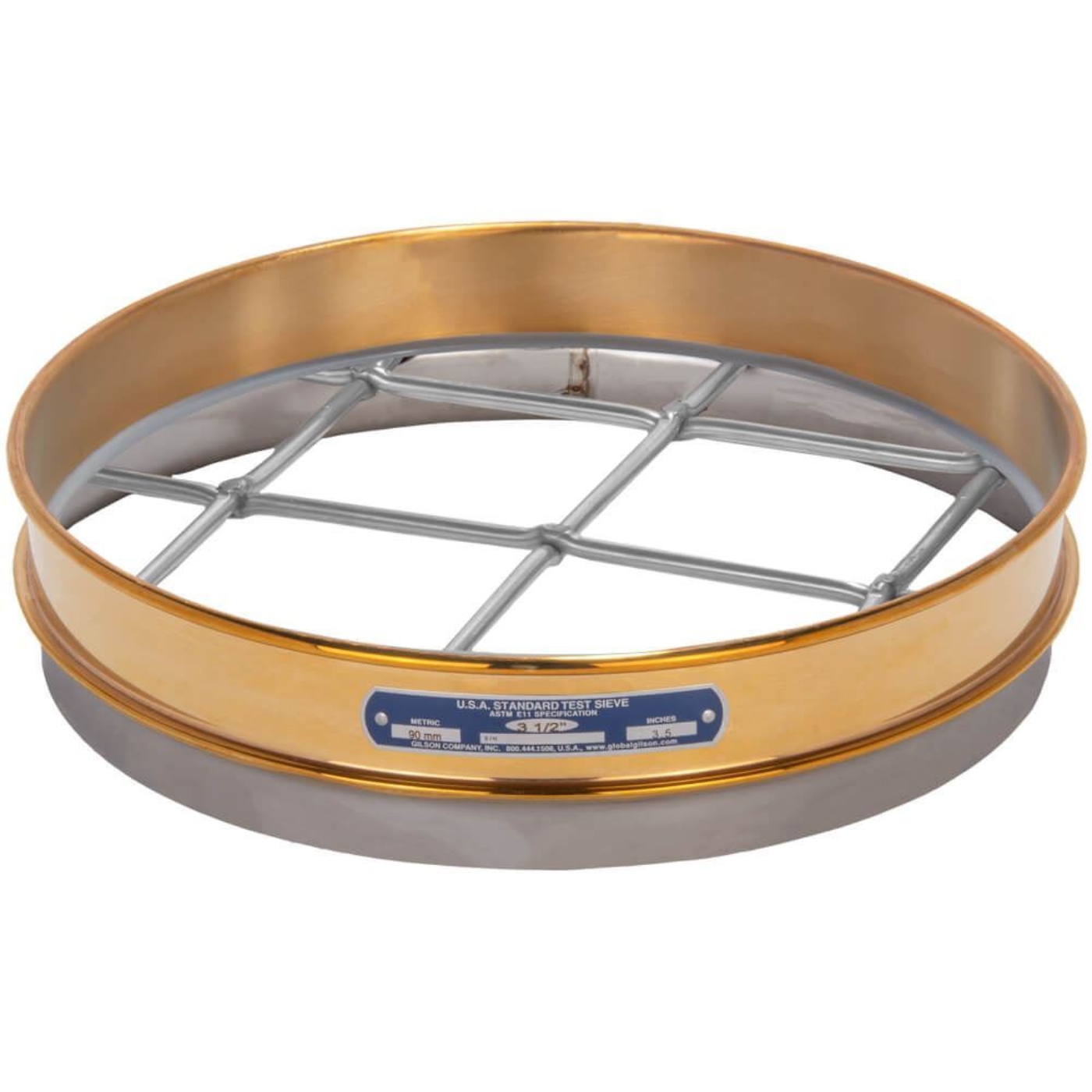 Picture of 12in Sieve, Brass/Stainless, Half-Height, 3-1/2in