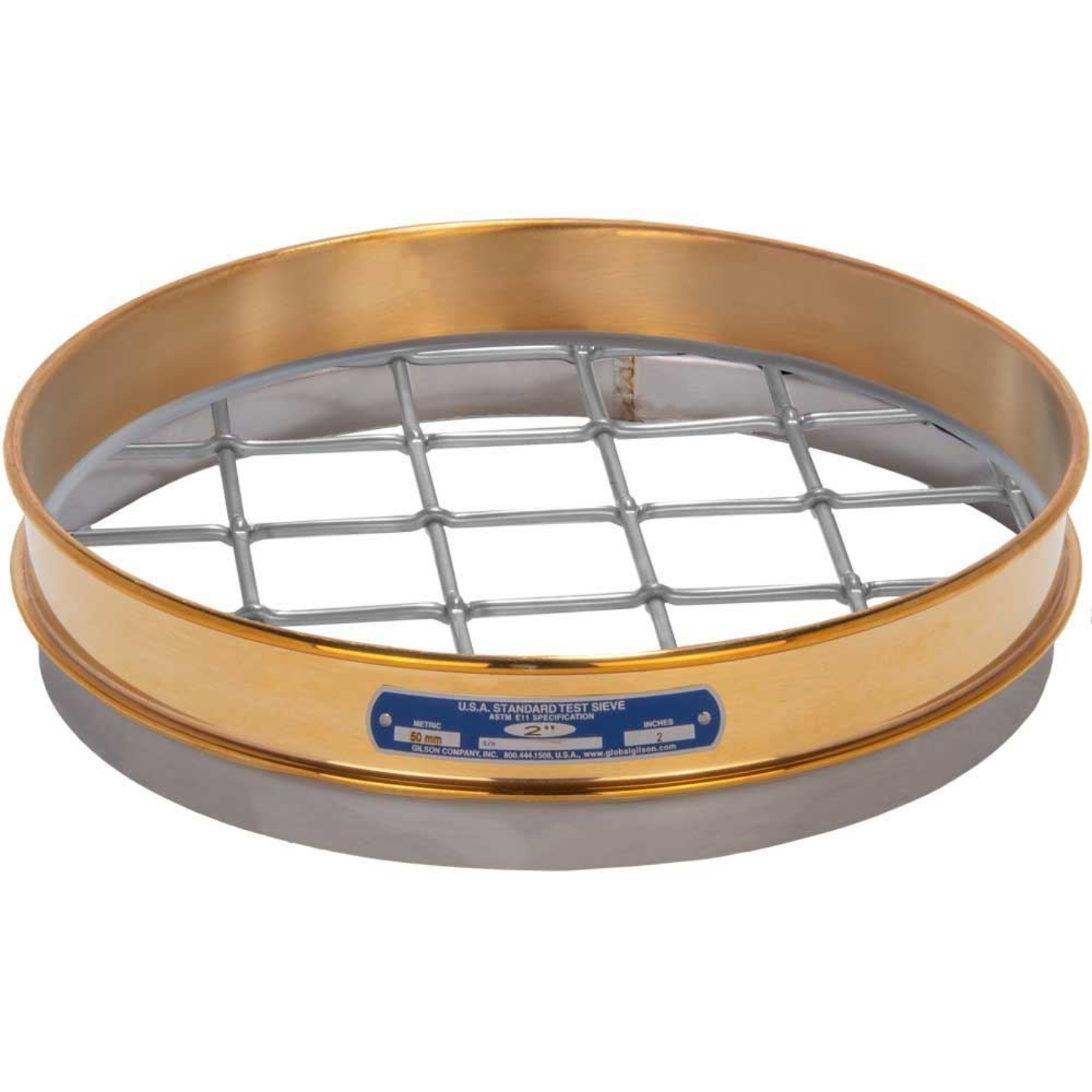 Picture of 12in Sieve, Brass/Stainless, Half-Height, 2.12in