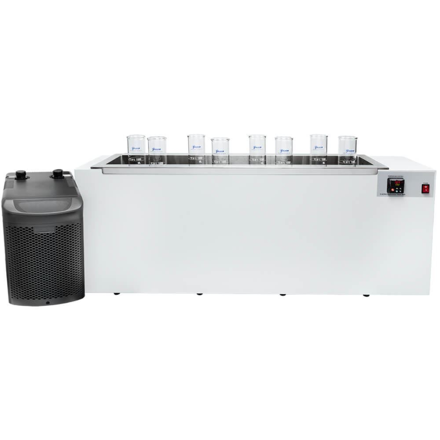 Constant Temperature Bath shown with Sedimentation Cylinders