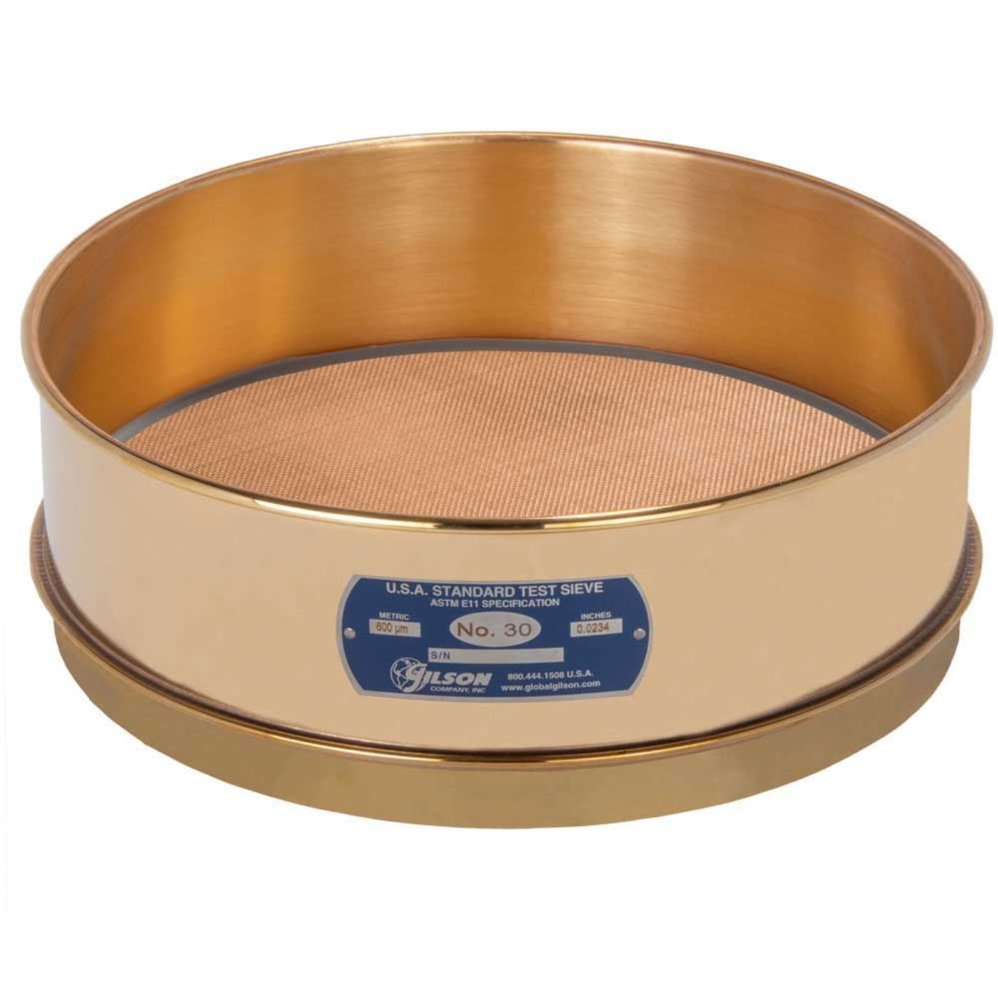 Picture of 12in Sieve, All Brass, Full-Height, No.25