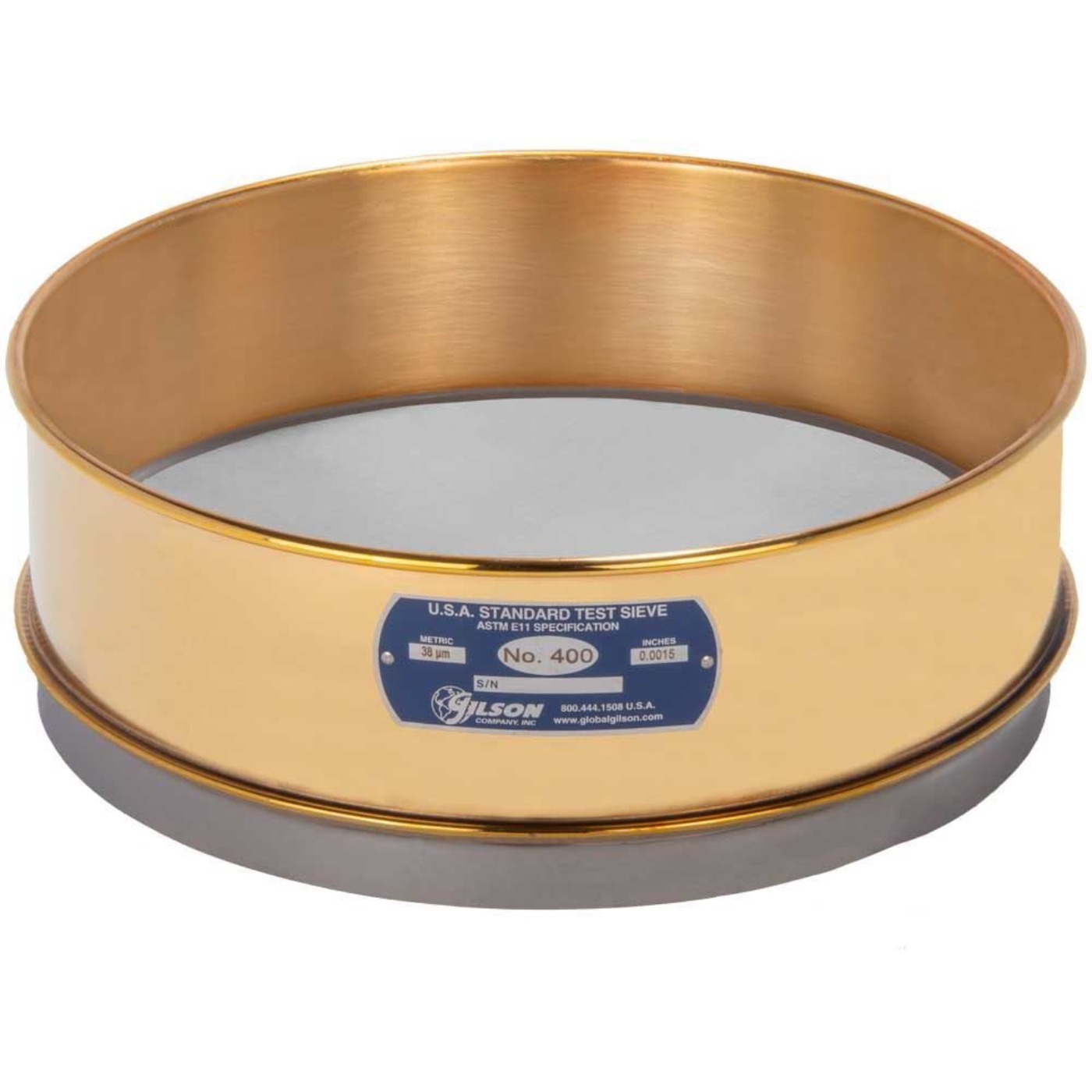 Picture of 12in Sieve, Brass/Stainless, Full-Height, No.450