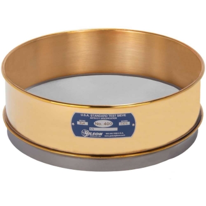 Picture of 12in Sieve, Brass/Stainless, Full-Height, No.450 with Backing Cloth
