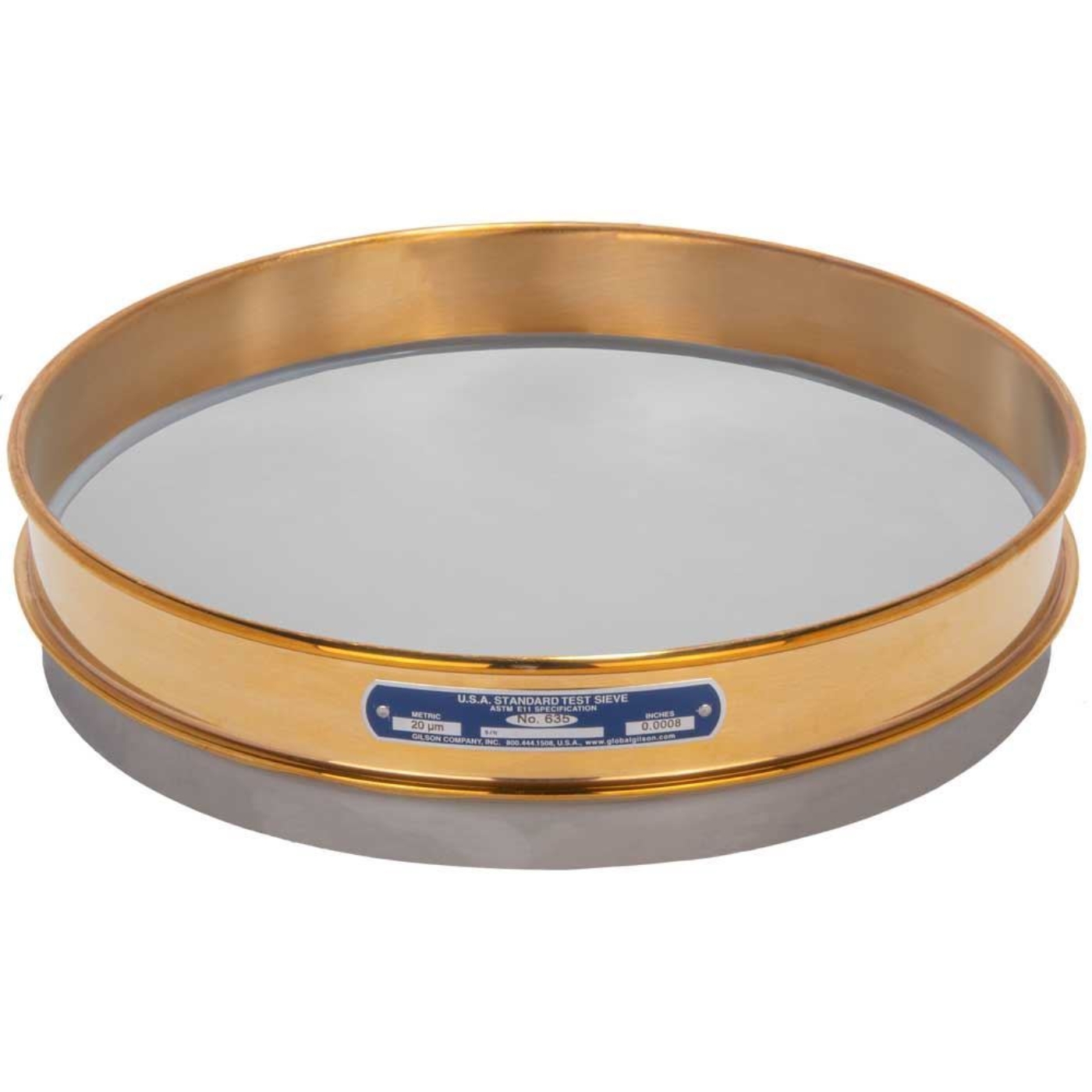 Picture of 12in Sieve, Brass/Stainless, Half-Height, No.500