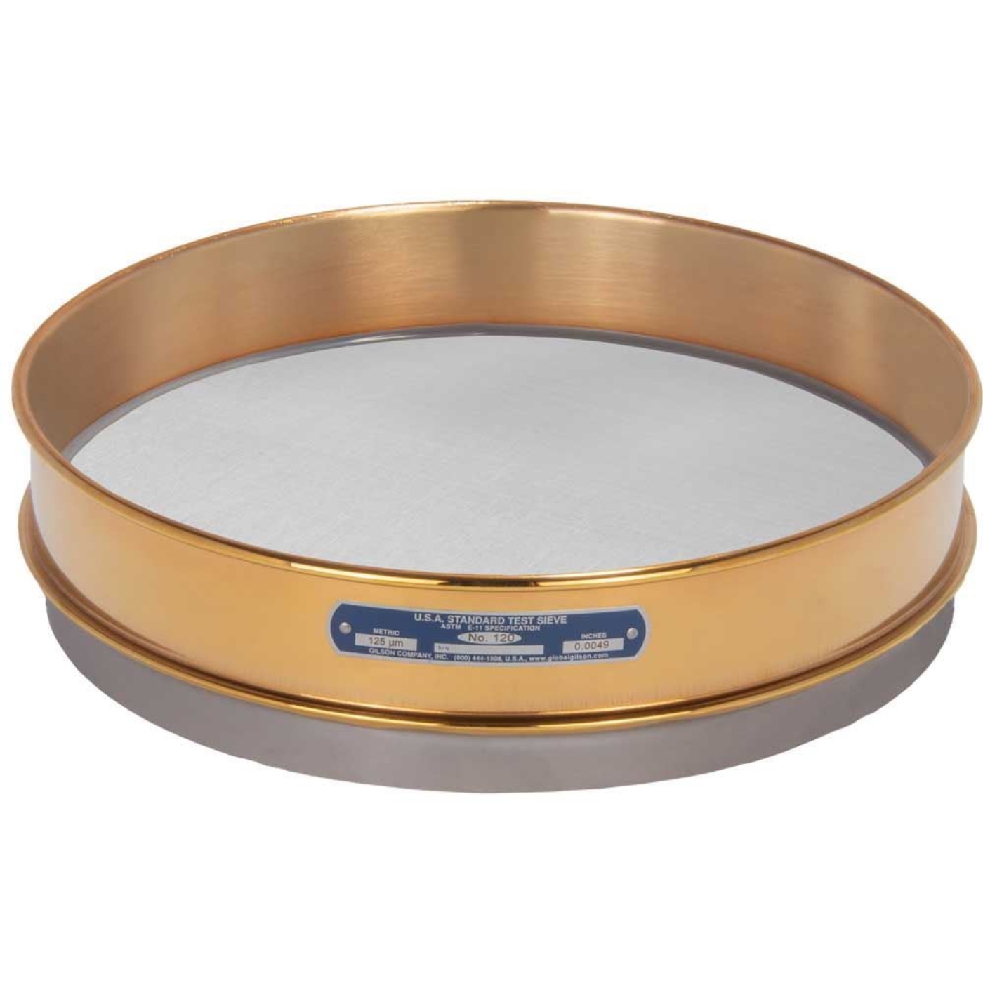 Picture of 12in Sieve, Brass/Stainless, Intermediate-Height, No.140