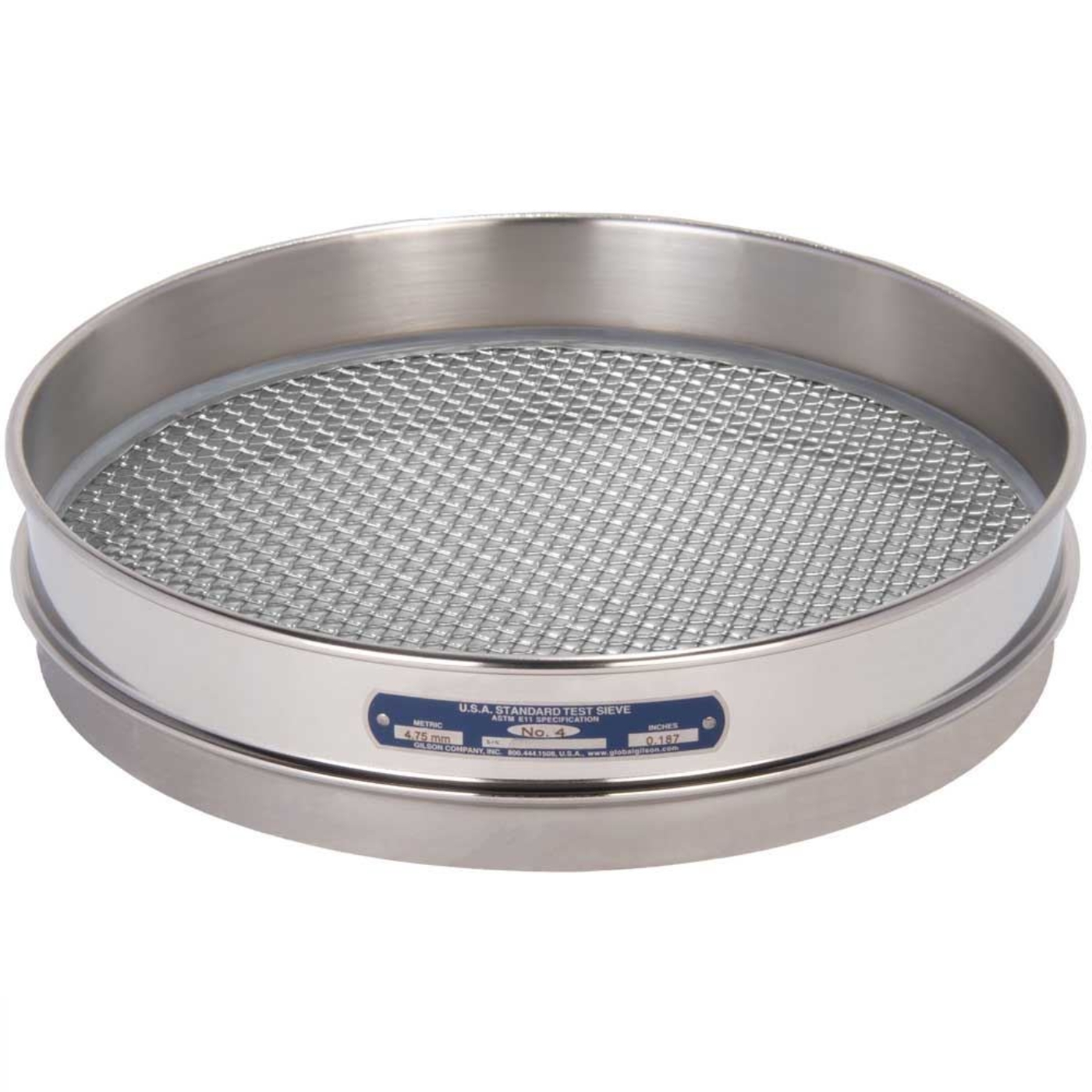Picture of 12in Sieve, All Stainless, Half-Height, No.5