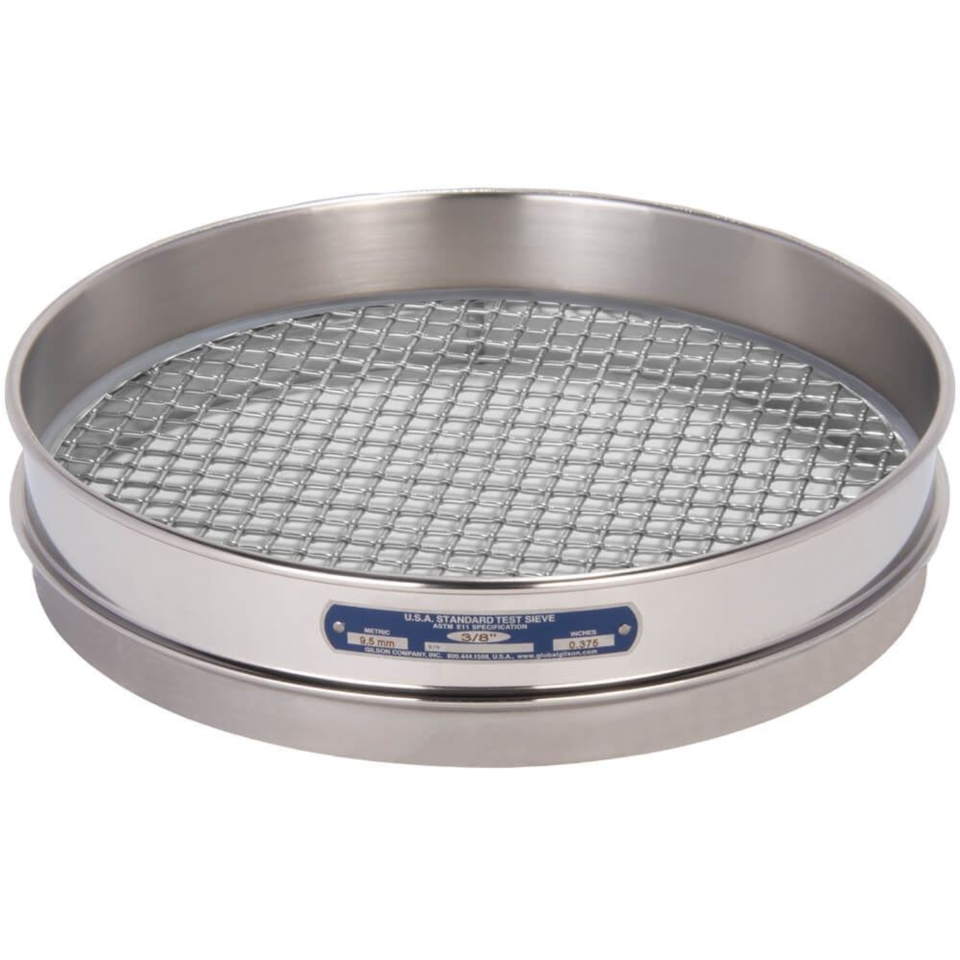 Picture of 12in Sieve, All Stainless, Half-Height, 7/16in