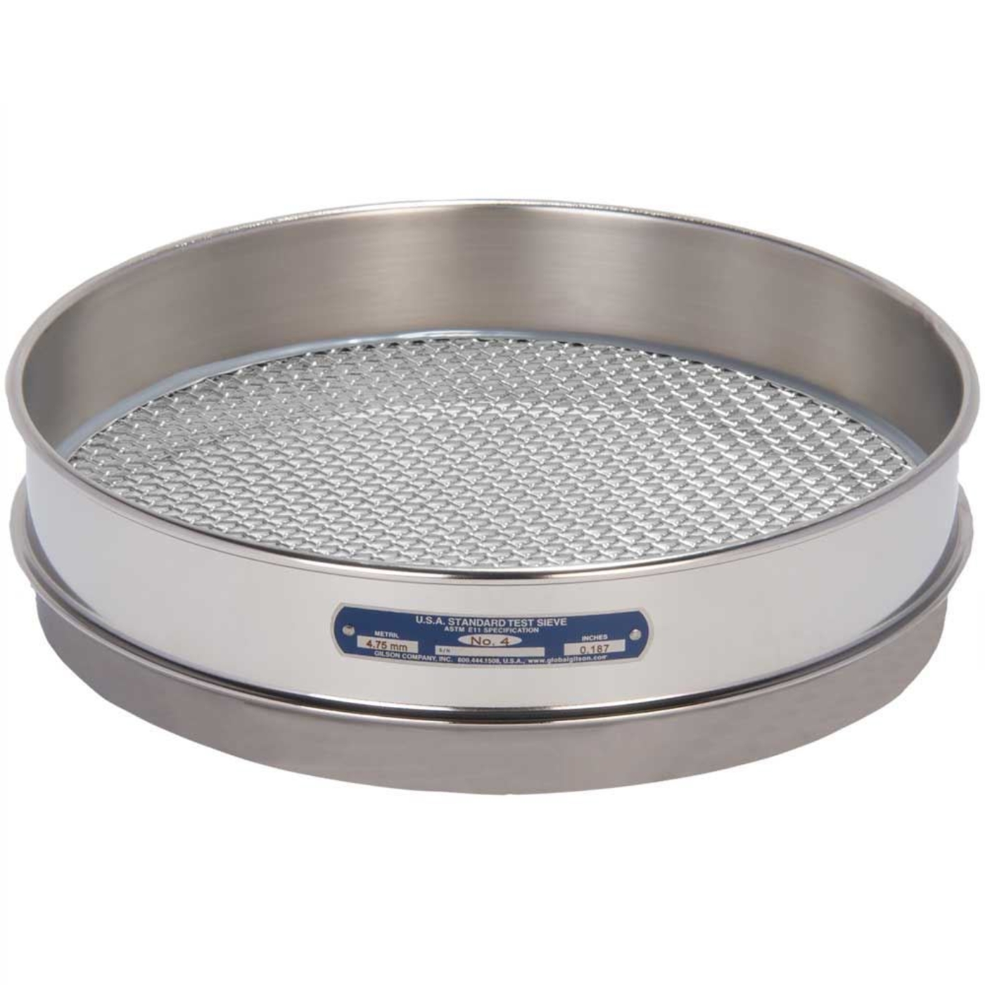 Picture of 12in Sieve, All Stainless, Intermediate-Height, 1/4in