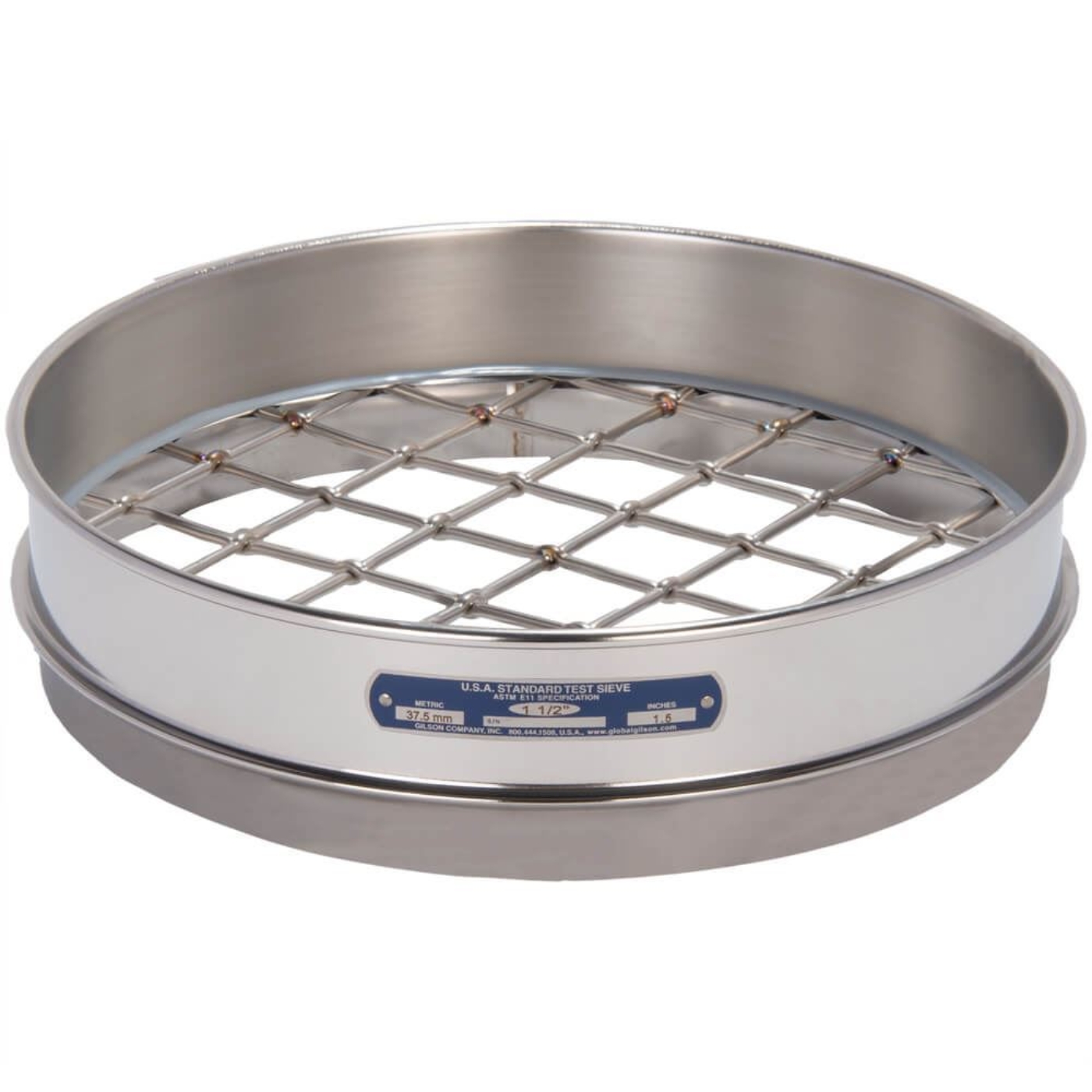 Picture of 12in Sieve, All Stainless, Intermediate-Height, 1-1/4in