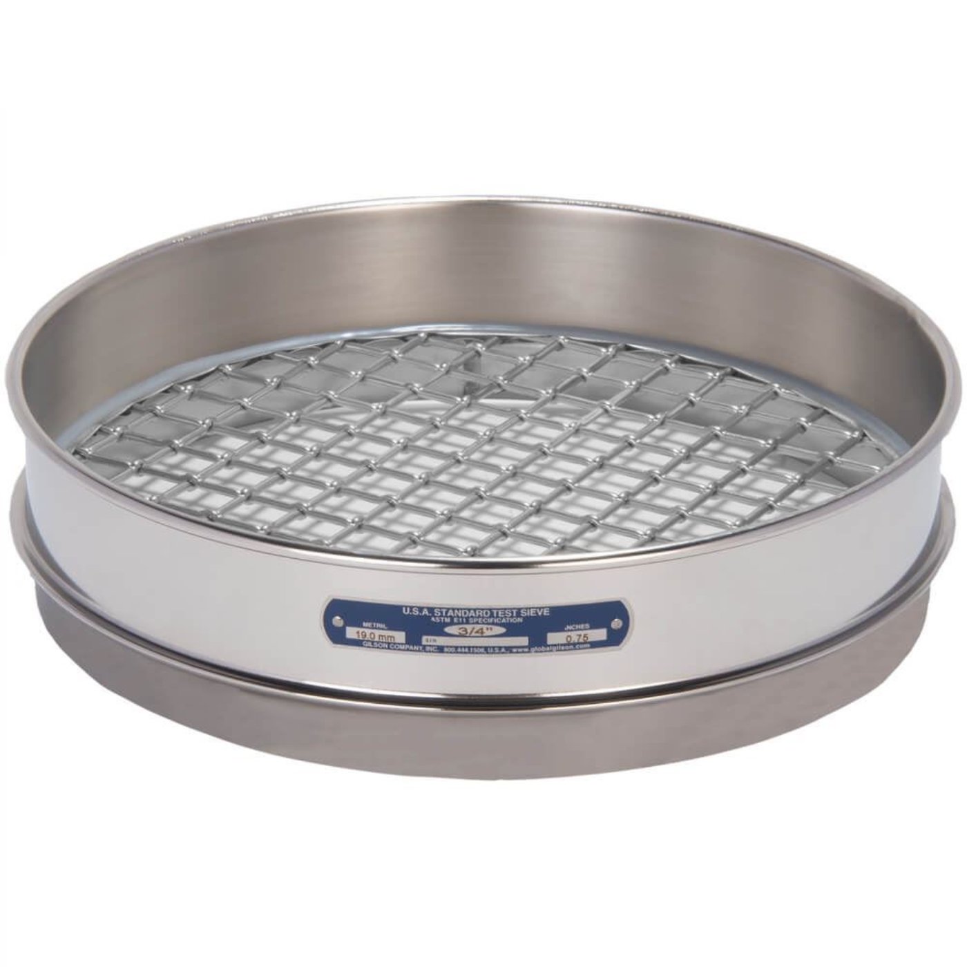 Picture of 12in Sieve, All Stainless, Intermediate-Height, 3/8in
