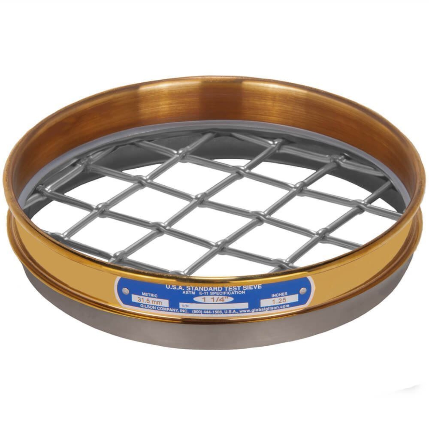 Picture of 8in Sieve, Brass/Stainless, Half-Height, 2.12in