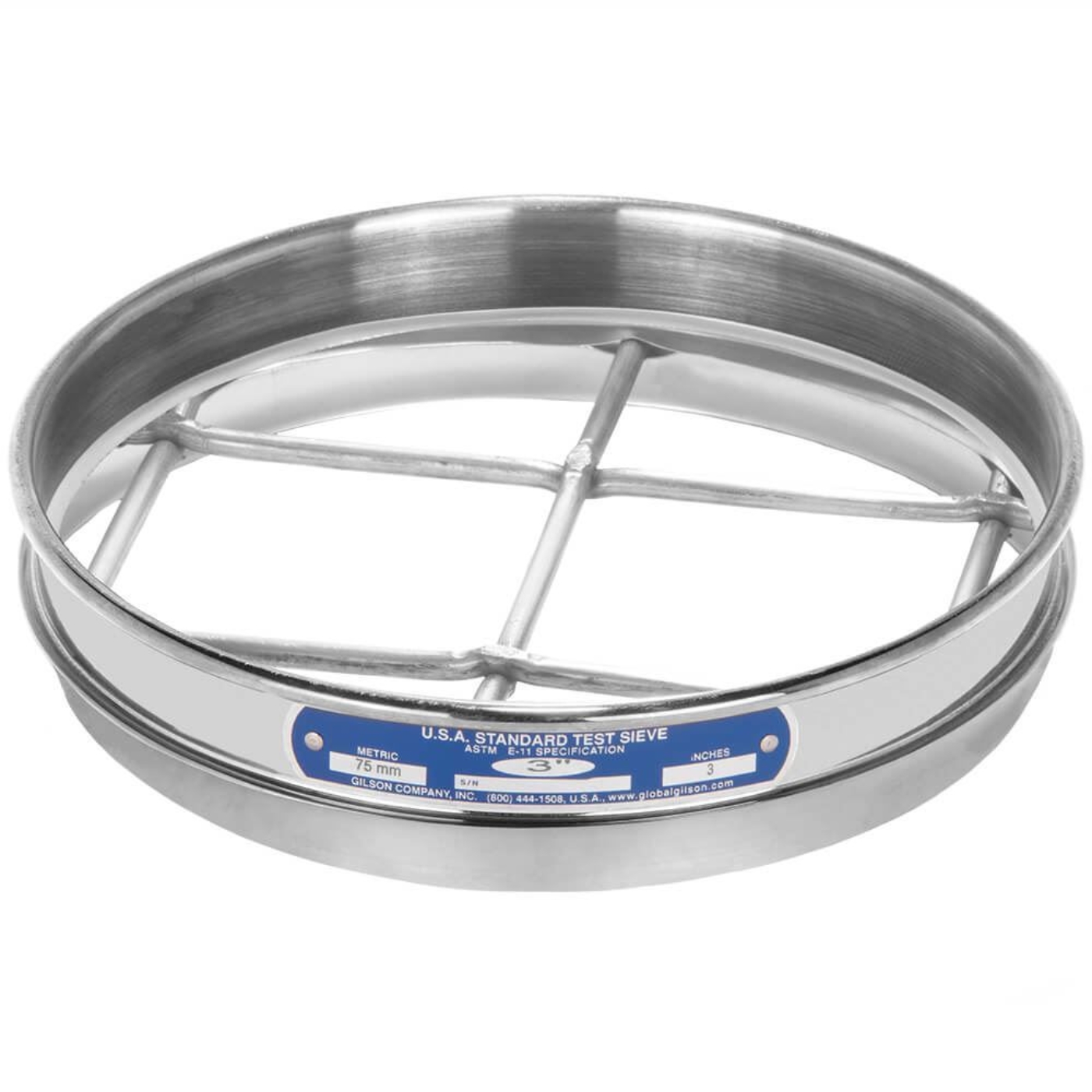 Picture of 8in Sieve, All Stainless, Half-Height, 3-1/2in