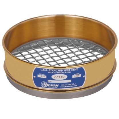 Picture of 8in Sieve, Brass/Stainless, Full-Height, 1/2in
