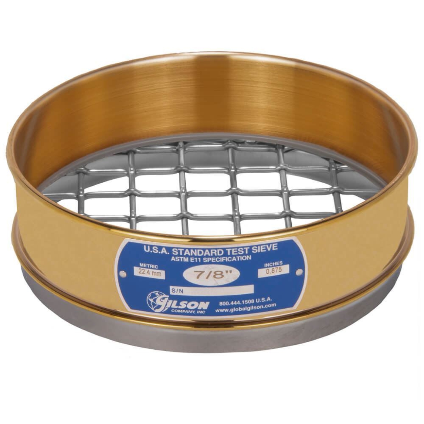 Picture of 8in Sieve, Brass/Stainless, Full-Height, 3/4in