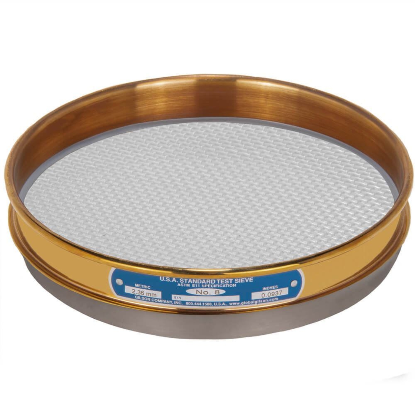 Picture of 8in Sieve, Brass/Stainless, Half-Height, No.7