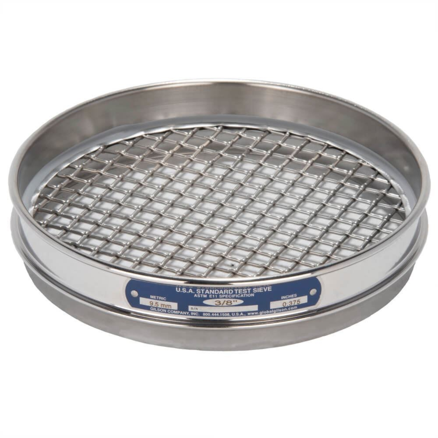 Picture of 8in Sieve, All Stainless, Half-Height, 7/16in