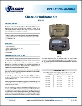 Picture for category Chace Air Indicator Kit