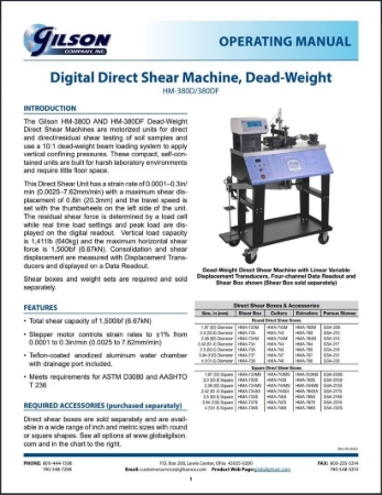 Picture for category Digital Direct Shear Machine, Dead-Weight