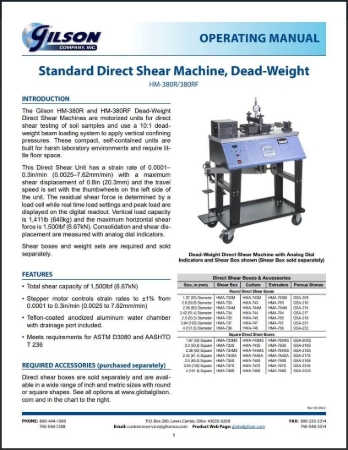 Picture for category Standard Direct Shear Machine, Dead-Weight