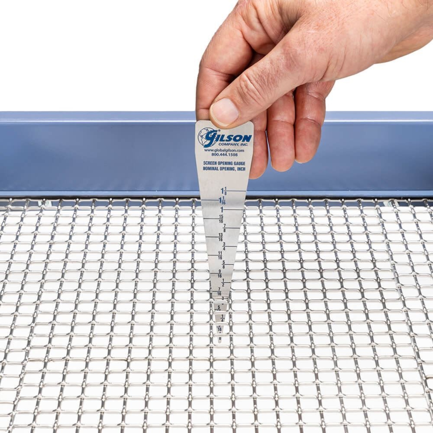 Screen Opening Gauge shown with Screeen Tray