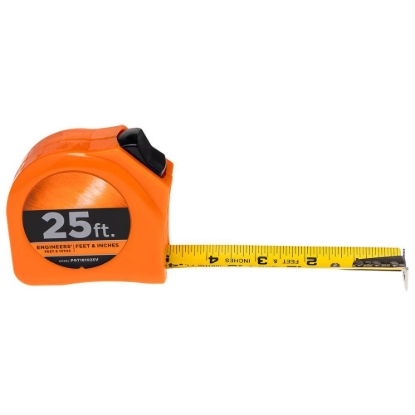 Picture of 25ft HI-VIZ Measuring Tape (Fractional Inch/Feet, Decimal Feet)
