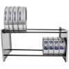 Adjustable Bench Sieve Rack shown with 8in and 12in sieves (Sieves not included)