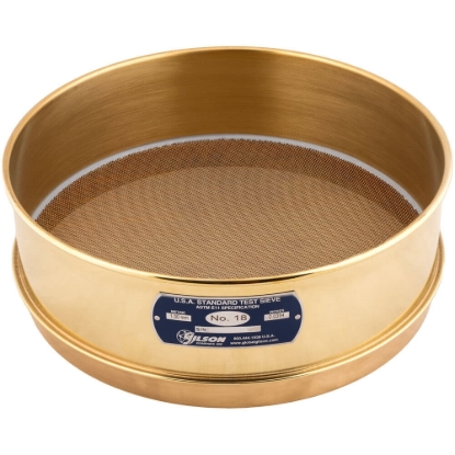 12in Sieve, All Brass, Full-Height, No.18