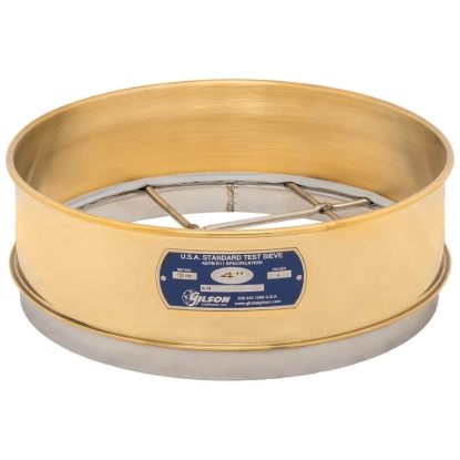 12in Sieve, Brass/Stainless, Full-Height, 4in