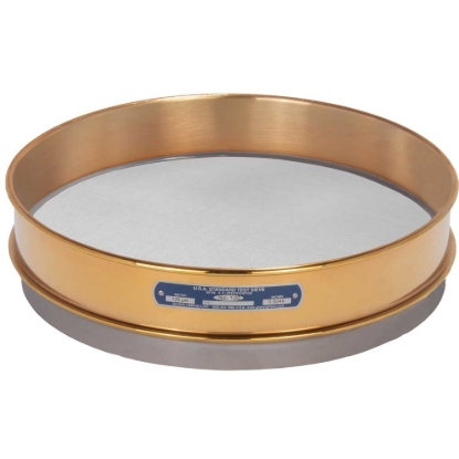 Picture of 12in Sieve, Brass/Stainless, Intermediate-Height, No.140 with Backing Cloth