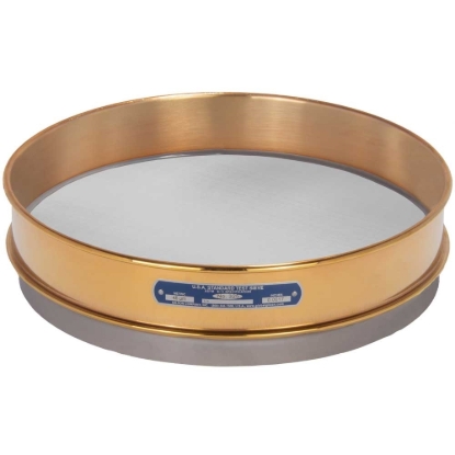 Picture of 12in Sieve, Brass/Stainless, Intermediate-Height, No.400 with Backing Cloth