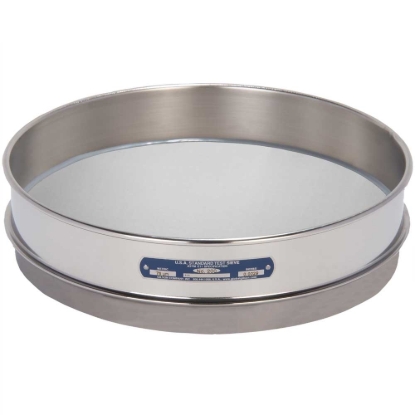 Picture of 12in Sieve, All Stainless, Half-Height, No.170 with Backing Cloth