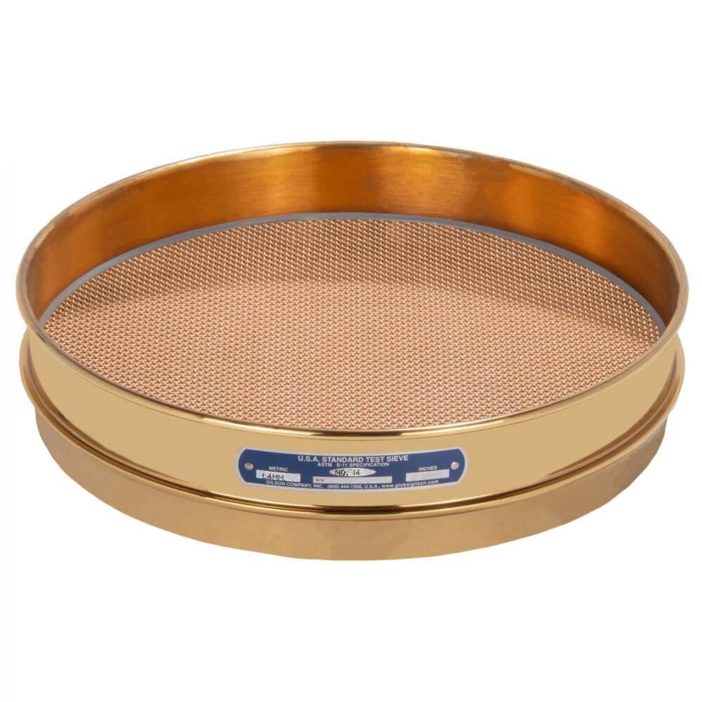 12in Sieve, All Brass, Half-Height, No.14 shown