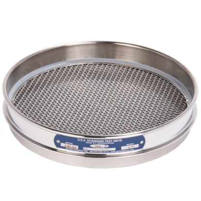8" Sieve, All Stainless, Half-Height, No.7 shown