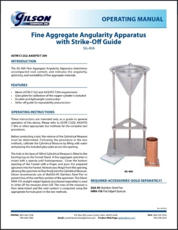 Picture for category Fine Aggregate Angularity Apparatus with Strike-Off Guide