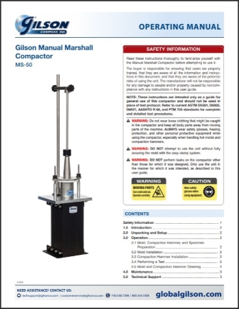 Picture for category Marshall Compactor, Manual, 4in Mold