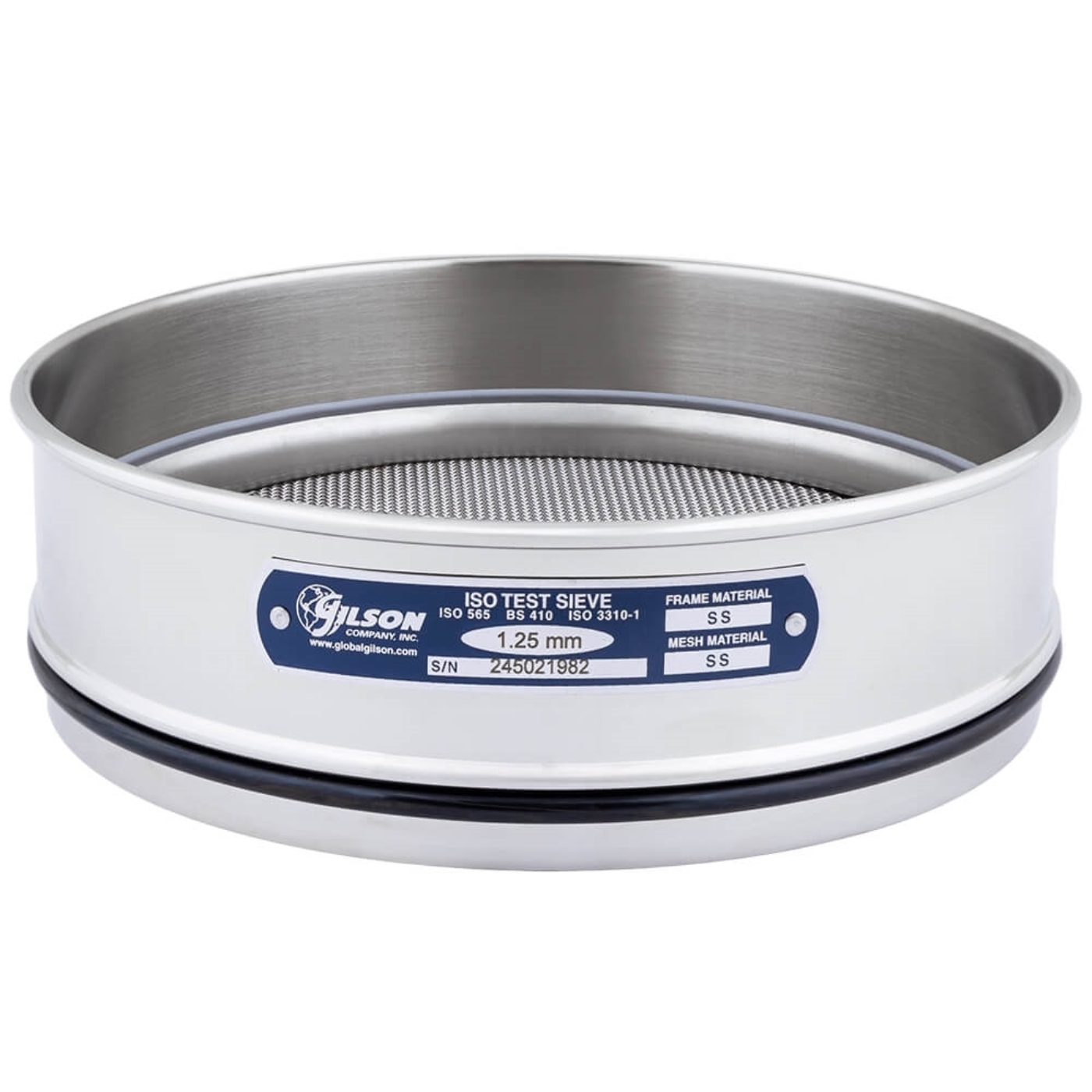200mm Sieve, All Stainless, Full Height, 1.25mm