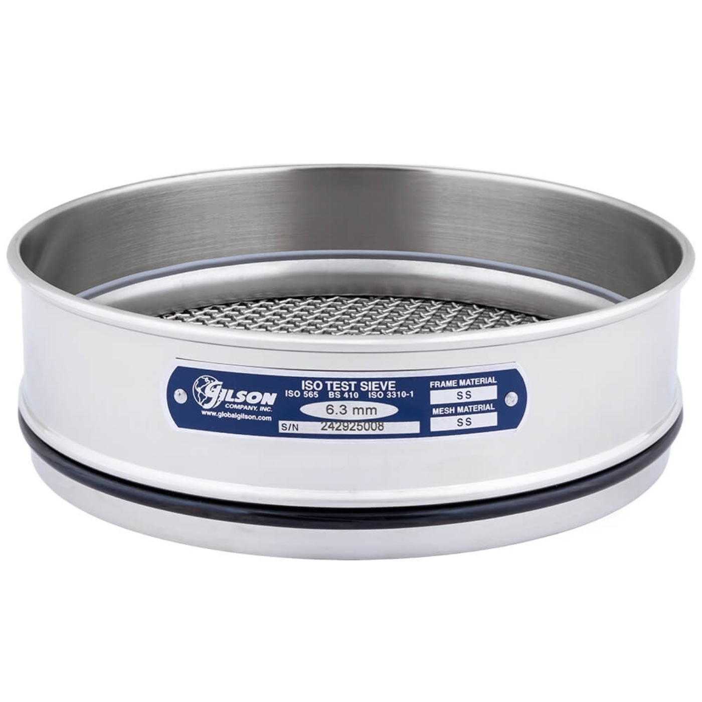 	200mm Sieve, All Stainless, Full Height, 6.3mm