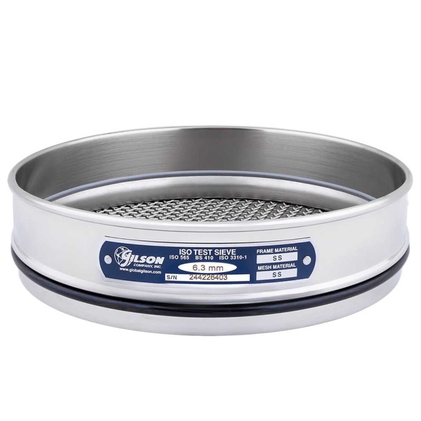 	200mm Sieve, All Stainless, Half Height, 6.3mm
