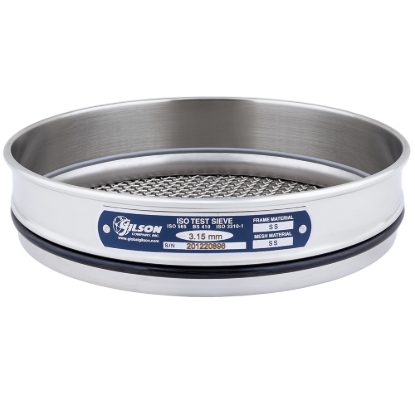 	200mm Sieve, All Stainless, Half Height, 3.15mm
