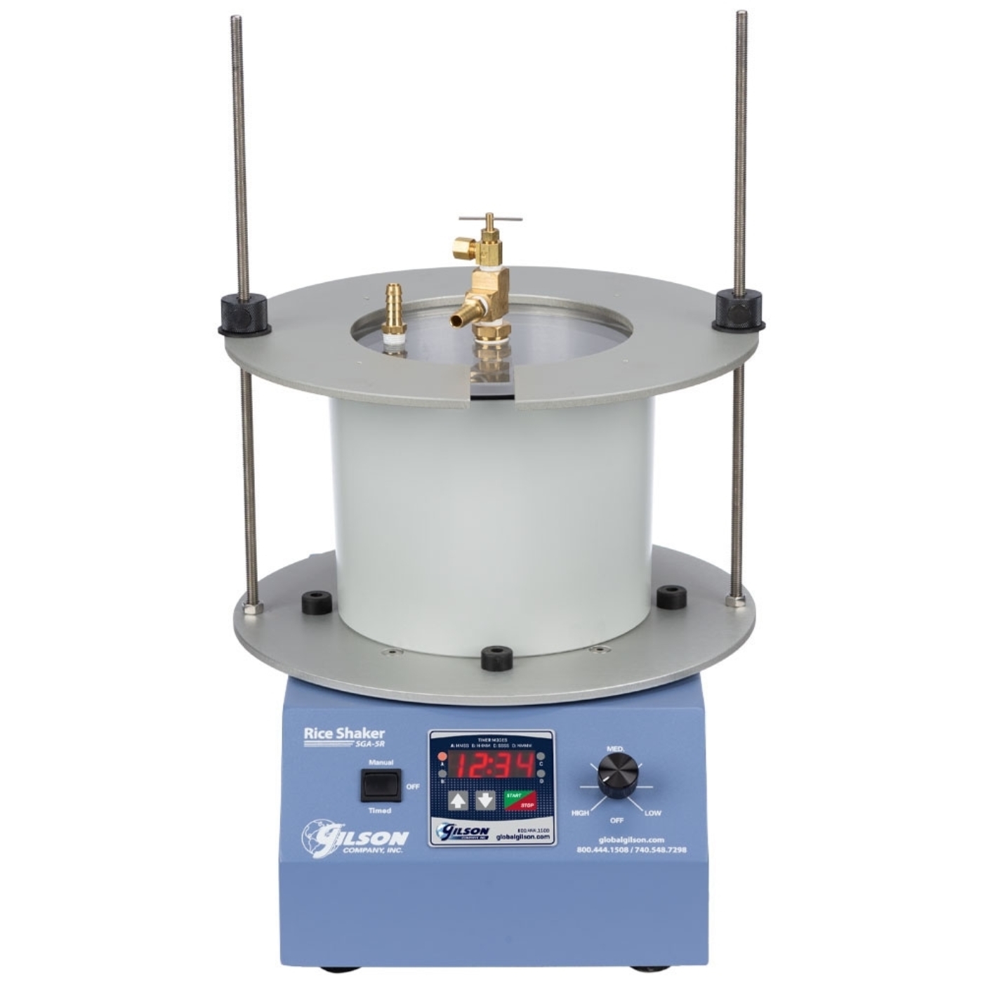 	Gilson Rice Shaker Shown with SG-16A 2,000g Pycnometer (Pycnometer sold separately)