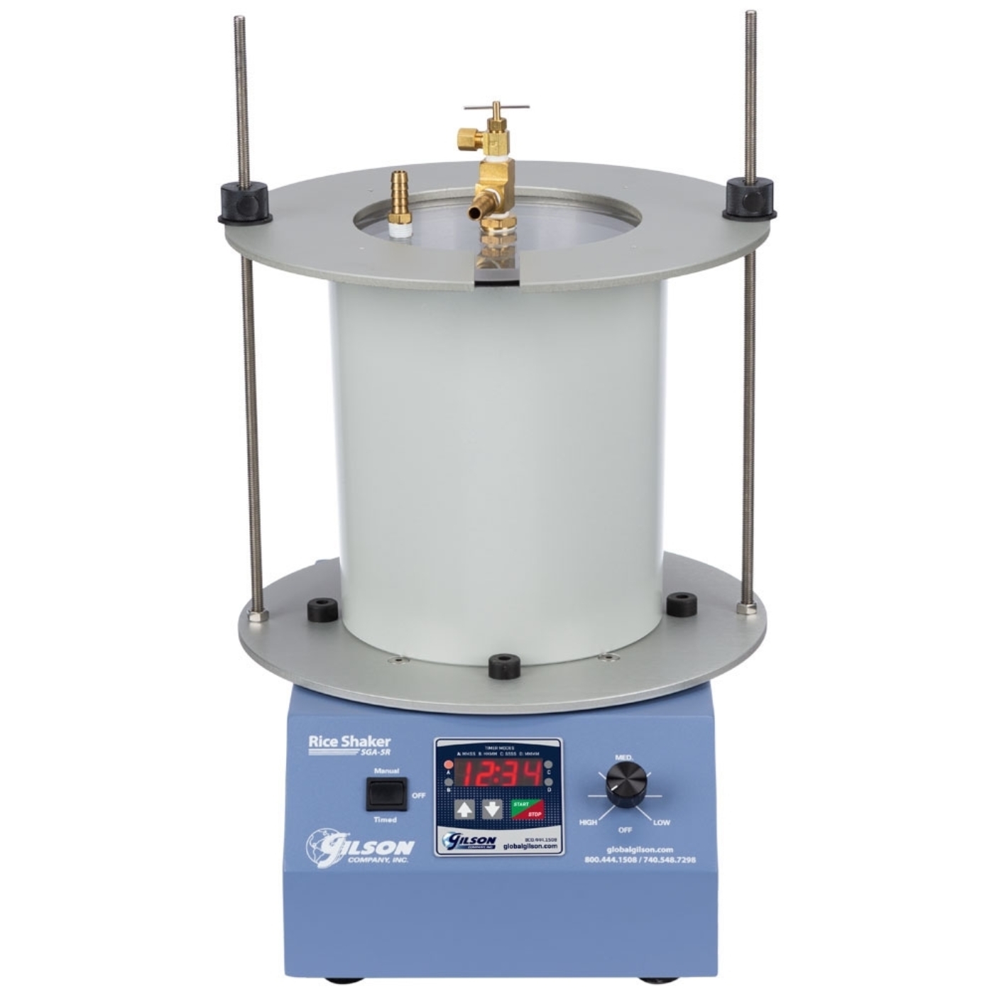 Gilson Rice Shaker Shown with SG-18A 4,000g Pycnometer (Pycnometer sold separately)